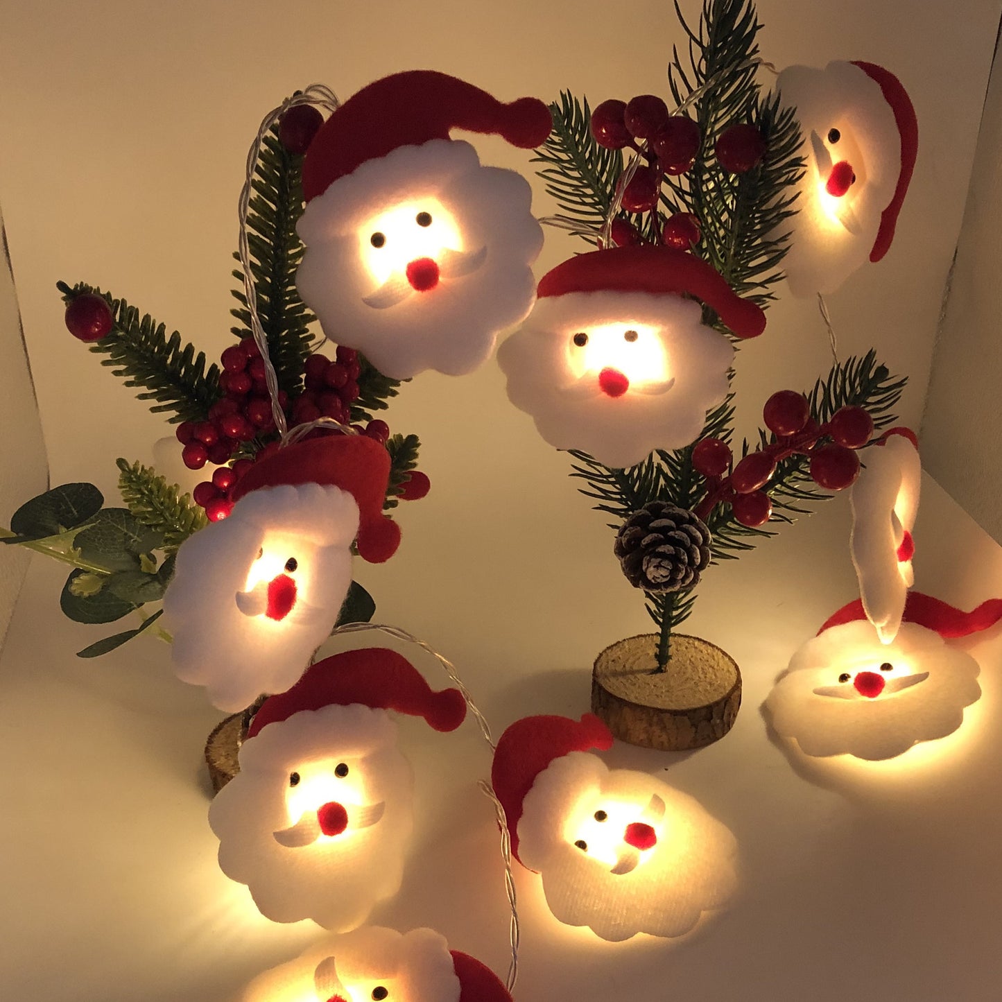 2023 Christmas Decoration Snowman LED String Lights Garland Xmas Fairy Lights Decor For Home Navidad Christmas Ornament New Year